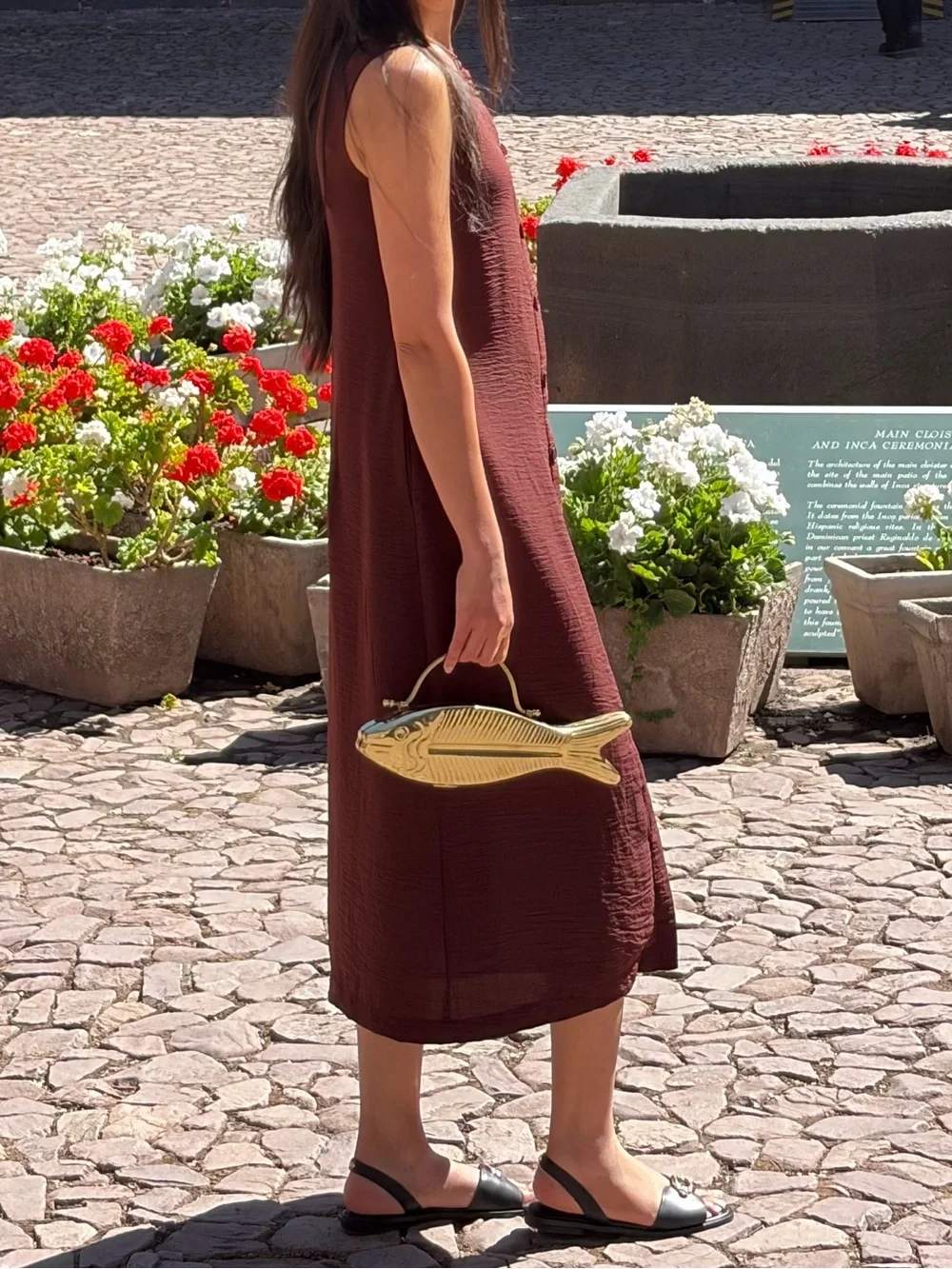 Elegant Vintage Gold Fish Clutch – Statement Evening Bag
